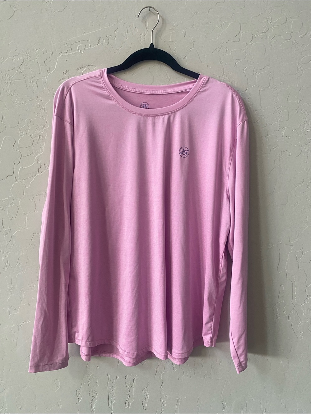 Lauren James Pink Graphic Fish Long Sleeve T-Shirt Jersey Crew Neck XL
